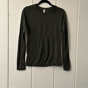 Athleta Dark Olive Long Sleeve Top